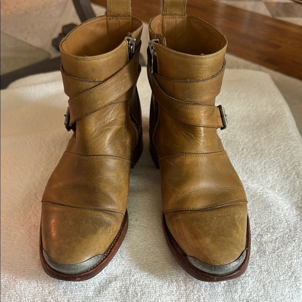 Balmain Tan Leather Men's Boots